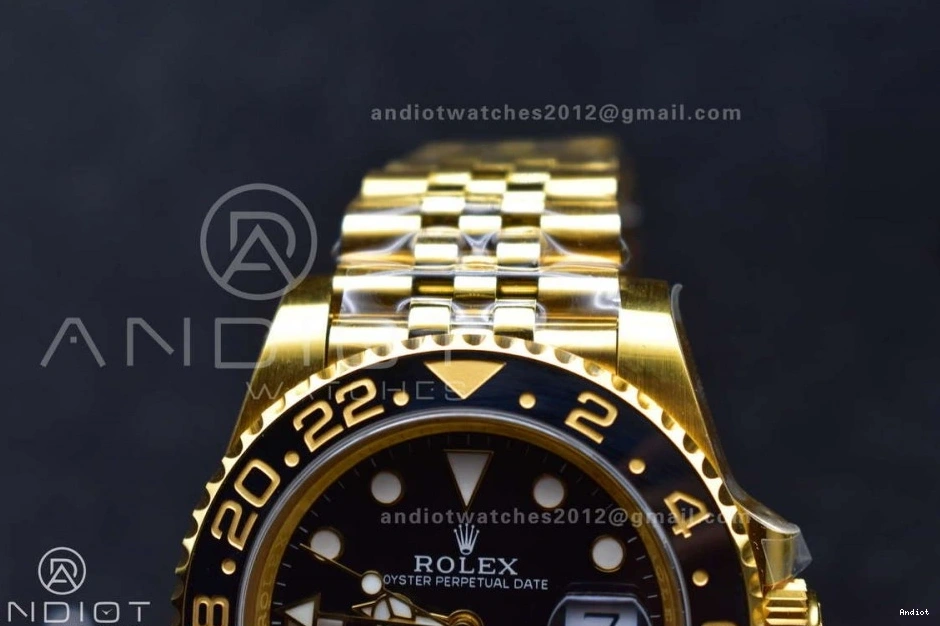 Factory Best 1:1 Black VR3285 Gold GRNR Dial Edition Gain Master II YG Bracelet CHS Weight on Jubilee 126718 GMT 0125